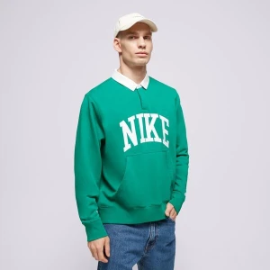 Nike Bluza M Nk Club Hbr Ft Ls Polo zielony