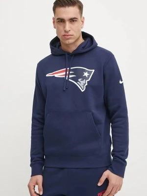 Nike bluza New England Patriots męska kolor granatowy z kapturem z nadrukiem NKDK-41S-8K-N09