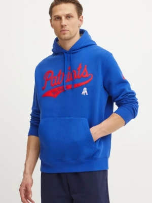 Nike bluza New England Patriots męska kolor niebieski z kapturem z aplikacją 2KDK-067P-8KV-V7Q
