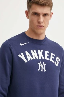 Nike bluza New York Yankees męska kolor granatowy z aplikacją