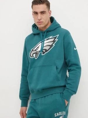 Nike bluza Philadelphia Eagles męska kolor zielony z kapturem z nadrukiem NKDK-3JD-86-N09