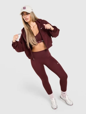 Nike Bluza Rozpinana Z Kapturem W Nk Stdo Flc Crp bordowy