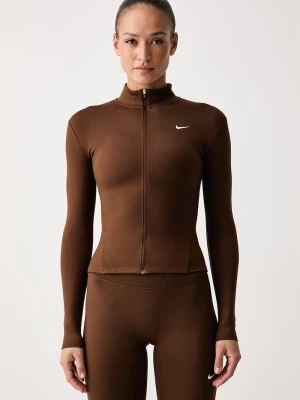 Nike bluza treningowa damska One Fitted Dri-FIT brązowy
