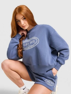 Nike Bluza W Nsw Trnd Phnx Flc Os Crew granatowy