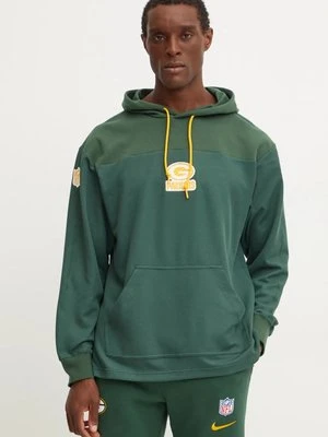 Nike bluza z domieszką wełny Green Bay Packers kolor zielony z kapturem z aplikacją 02FI-3EE-7T-L98