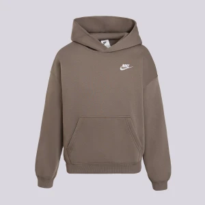Nike Bluza Z Kapturem K Nsw Clb Flc Os Hdy brązowy