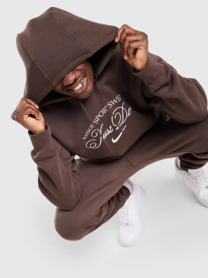Nike Bluza Z Kapturem M Nsw Athl Club Bb Po Hoodie brązowy