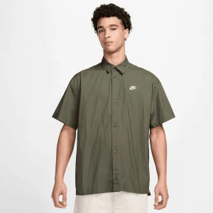 Nike Club Shortsleeve Button Oversize Shirt mężczyźni Koszule zielony rozmiar Odzież