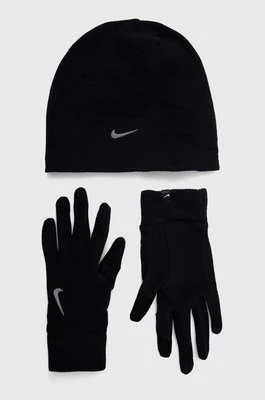 Nike czapka i rękawiczki kolor czarny