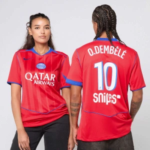 Nike Dembélé / No. 10 PSG Third Stadium 2025/26 uniseks Komplety dresowe czerwony rozmiar Odzież