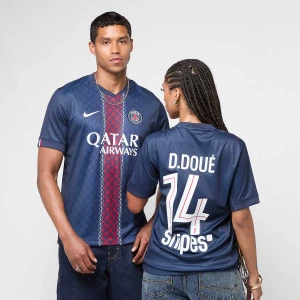 Nike Doué / No. 14 PSG Home Stadium 2025/26 uniseks Komplety dresowe niebieski rozmiar Odzież