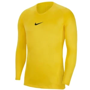 Nike Dry Park First Layer Longsleeve AV2609-719, Męskie, Żółte, longsleevy kompresyjne, poliester, rozmiar: XL