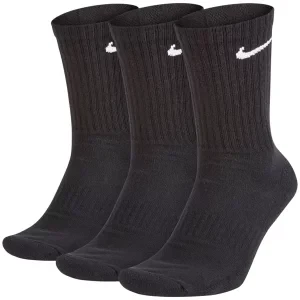 Nike Everyday Cushioned Dri-FIT 3-Pack Socks SX7664-010, Unisex, Czarne, skarpetki, bawełna, rozmiar: 38-42
