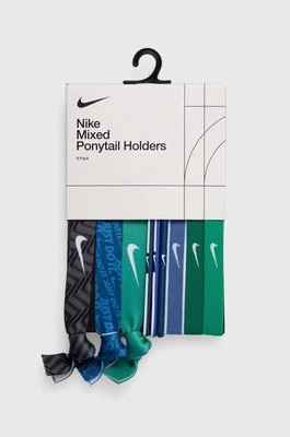 Nike gumki do włosów 9-pack kolor zielony