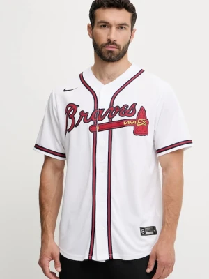 Nike koszula Atlanta Braves męska kolor biały relaxed T770-AWWH-AW-XVH