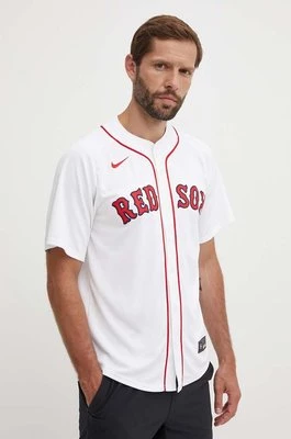 Nike t-shirt Boston Red Sox kolor biały regular ze stójką