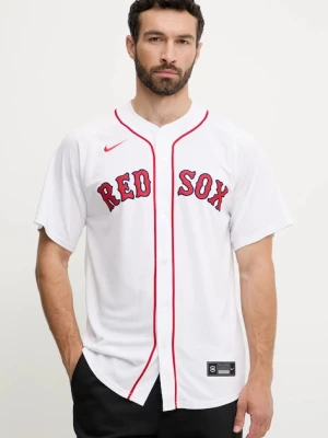 Nike koszula Boston Red Sox męska kolor biały relaxed ze stójką LM25-BQHO-BQ-1U2