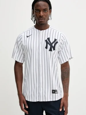 Nike koszula New York Yankees męska kolor biały regular ze stójką LM25-NKHO-NK-1U2