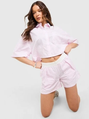 Nike Koszula W Nsw Offln Wvn Ppln Strp Ss