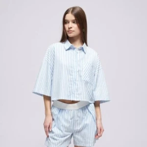 Zdjęcie produktu Nike Koszula W Nsw Offln Wvn Ppln Strp Ss niebieski