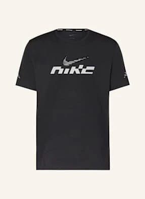 Nike Koszulka Do Biegania Miler Flash Ss schwarz