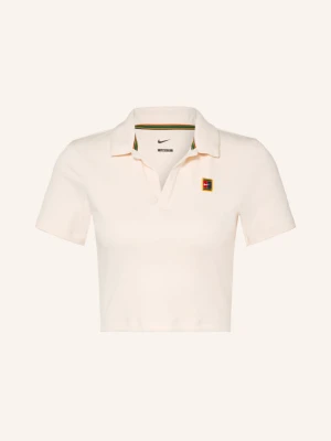 Nike Koszulka Polo Z Jerseyu Court Heritage weiss KREMOWY