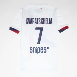 Nike Kvaratskhelia / No. 7 Paris Saint-Germain Kids Away Stadium 2024/25 uniseks Jerseys biały rozmiar Odzież