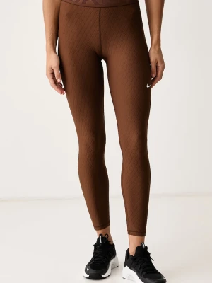 Nike legginsy sportowe damskie Pro Sculpt Therma-FIT brązowy