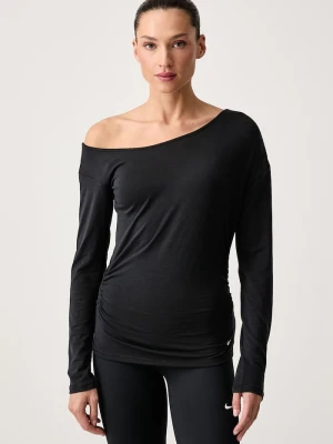 Nike longsleeve treningowy damski z bawełną One Relaxed czarny