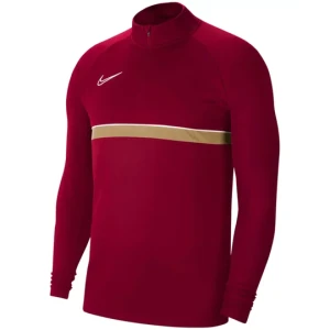 Nike NK DF Academy 21 Drill Top CW6112-677, Dla chłopca, Bordowe, bluzy, poliester, rozmiar: XS