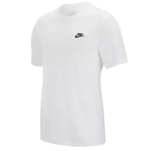 Nike NSW Club Tee AR4997-101, Męskie, Białe, t-shirty, bawełna, rozmiar: S