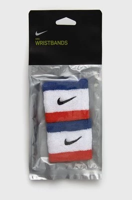 Nike Opaska na nadgarstek (2-pack) kolor biały