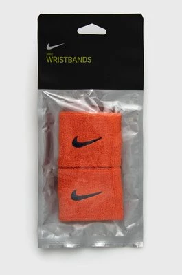 Nike Opaska na nadgarstek (2-pack) kolor pomarańczowy