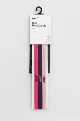 Nike opaski na głowę (3-pack) kolor fioletowy