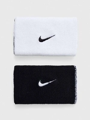 Nike opaski na nadgarstek 2-pack kolor biały