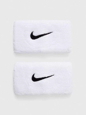 Nike opaski na nadgarstek 2-pack kolor biały