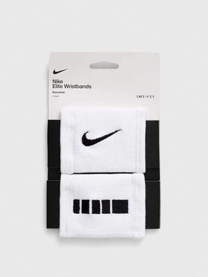 Nike opaski na nadgarstek 2-pack kolor biały