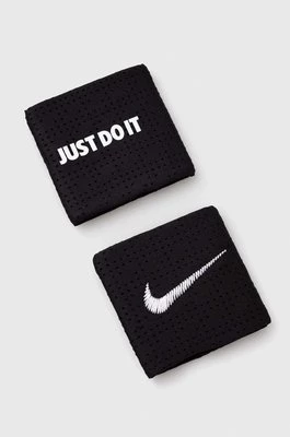 Nike opaski na nadgarstek 2-pack kolor czarny