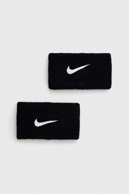Nike opaski na nadgarstek 2-pack kolor czarny