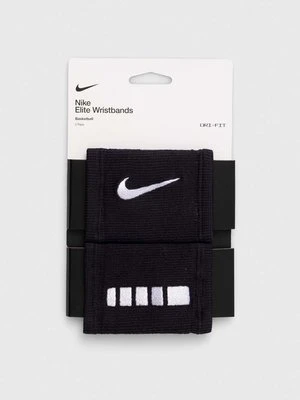 Nike opaski na nadgarstek 2-pack kolor czarny