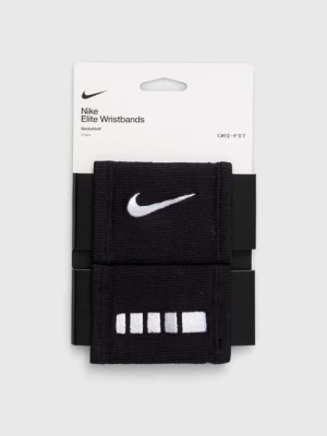 Nike opaski na nadgarstek 2-pack kolor czarny