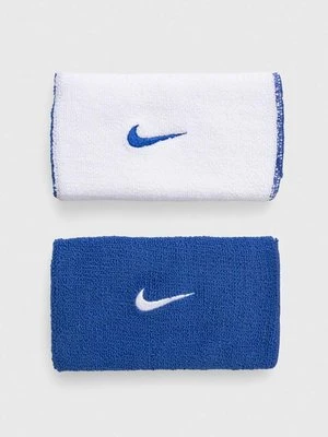 Nike opaski na nadgarstek 2-pack kolor niebieski