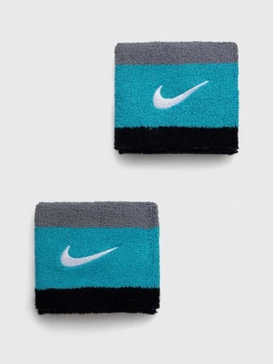 Nike opaski na nadgarstek 2-pack kolor niebieski