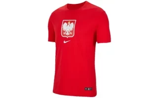 Nike Poland Evergreen Crest Tee CU9191-611, Męskie, Czerwone, t-shirty, bawełna, rozmiar: XL