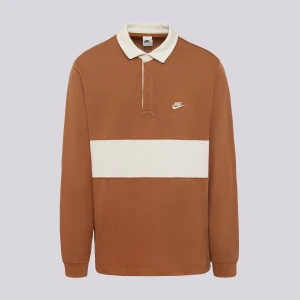 Nike Polo M Nk Club Ls Rugby Top brązowy