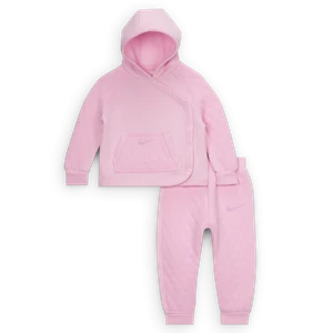 Nike Ready, Set! Dwuczęściowy zestaw z bluzą z kapturem dla niemowląt (12–24 M) - Różowy