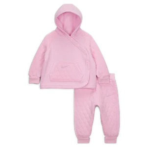 Nike Ready, Set! Dwuczęściowy zestaw z joggerami i bluzą z kapturem dla niemowląt (0–9 M) - Różowy