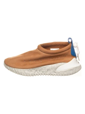 Nike Skórzane slippersy "Nike X Undercover Moc Flow" w kolorze jasnobrązowym rozmiar: 37,5