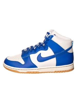 Nike Skórzane sneakersy "Dunk Hi Retro SE" w kolorze biało-niebieskim rozmiar: 43