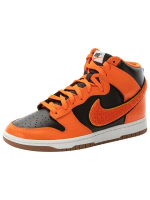 Nike Skórzane sneakersy "Nike Dunk High" w kolorze czarno-pomarańczowym rozmiar: 45,5